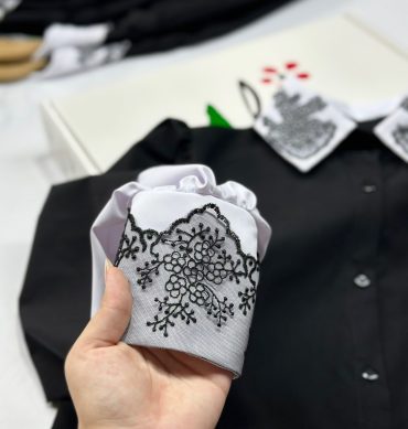 تونیک دانتل مشکی سفید