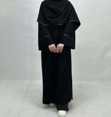 عبا مخمل کبریتی شال دار