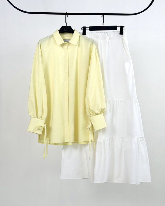 شومیز لینن گره ای - Image 11
