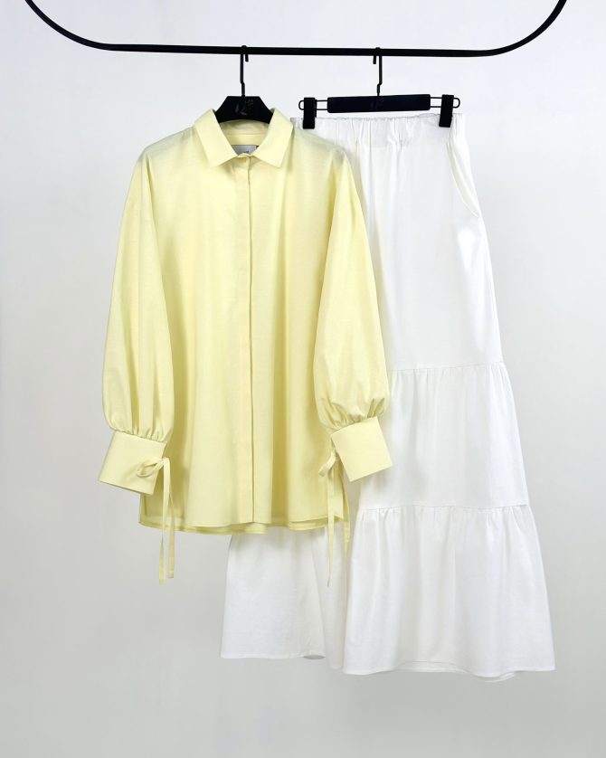شومیز لینن گره ای - Image 11