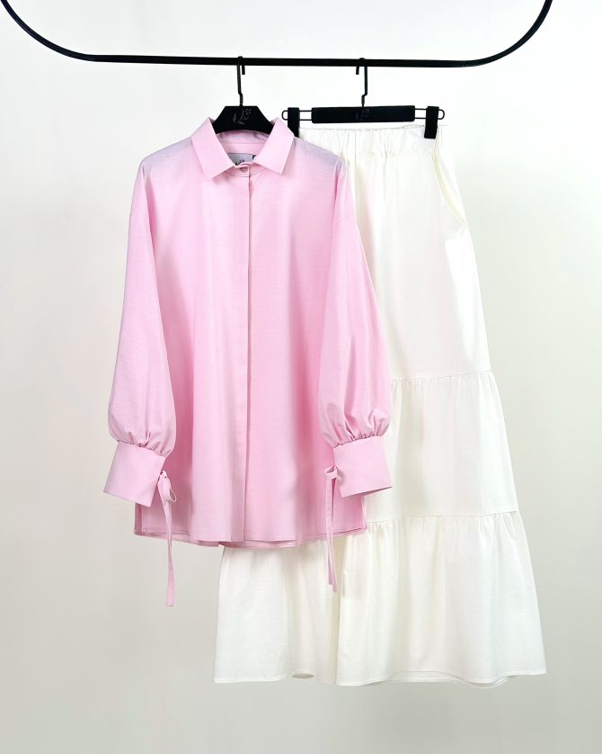 شومیز لینن گره ای - Image 13